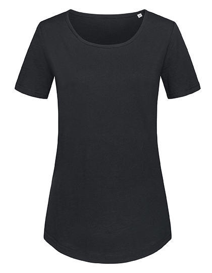Damska koszulka Slub Organic - Black Opal