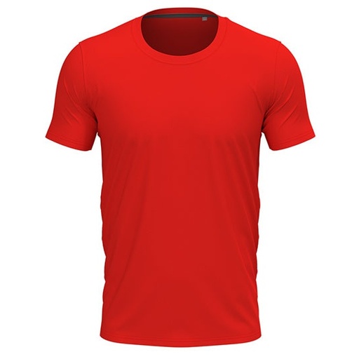 Koszulka Meska Slim Bawelniana S9600 - Scarlet Red