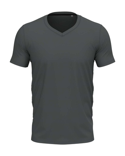 T-shirt Slim V-Neck S9610 - Slate Grey (Solid)