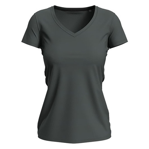 T-shirt Damski Slim V S9710 - Slate Grey (Solid)