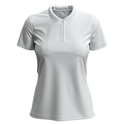 Koszulka Polo Damska Bawelniana S9740 - White