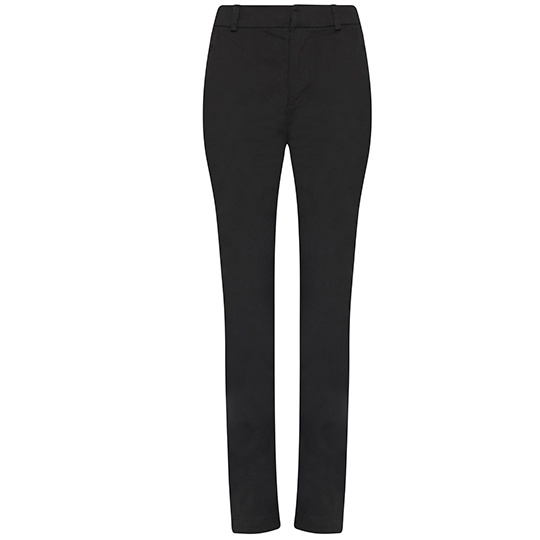 Spodnie chinosy skinny z rozcięciem przy kostce - Black
