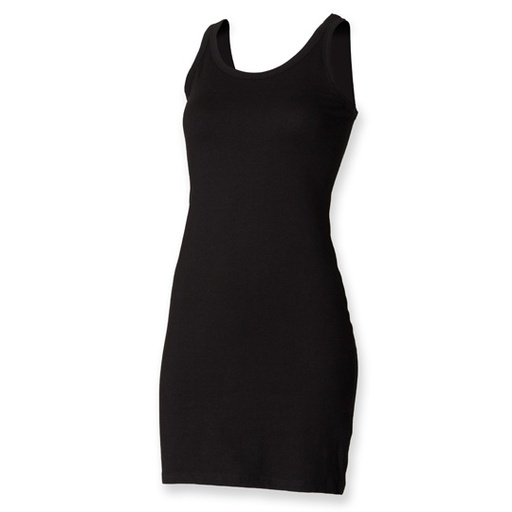 Długa koszulka na ramiaczkach SF104 - Black