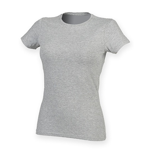Damski T-shirt Slim SF121 - Heather Grey