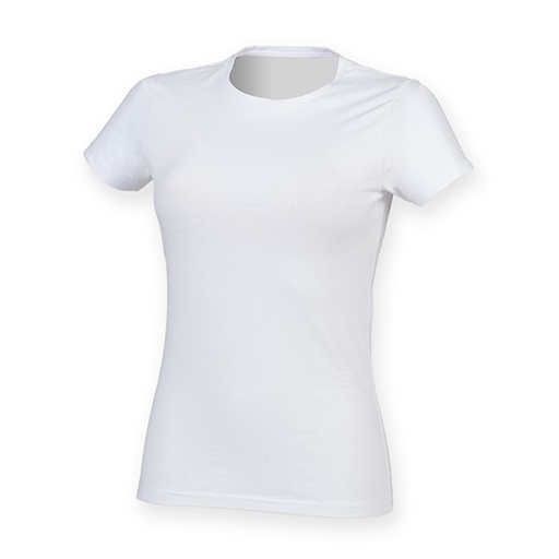 Damski T-shirt Slim SF121 - White
