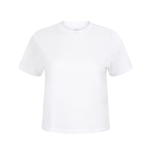 Damski T-shirt Krotki Oversize SF237 - White