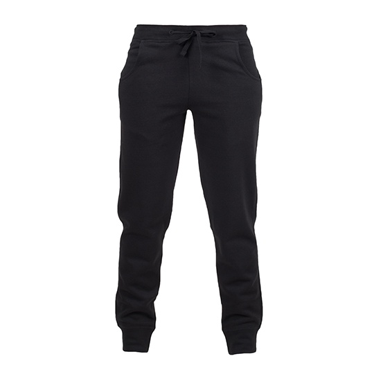 Damskie dopasowane joggery z mankietami - Black