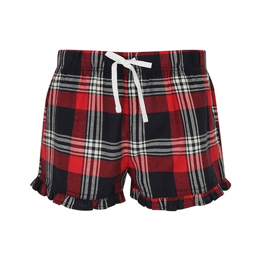 Szorty Damskie Flanelowe Szkocka Krata SF82 - Red-Navy Check