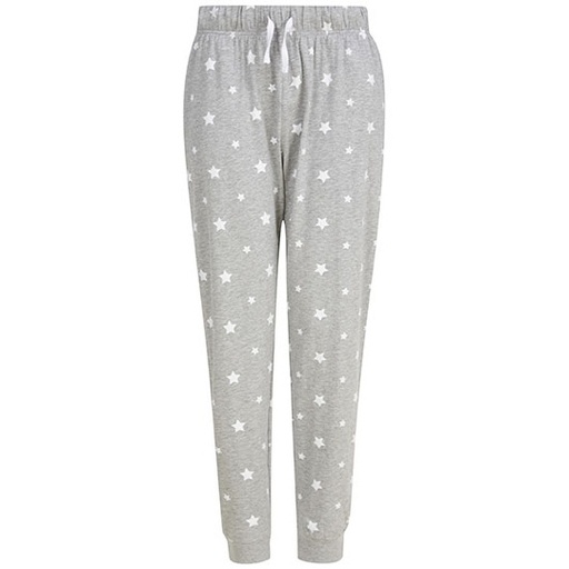 Spodnie dresowe unisex SFM086 - Heather Grey & White Stars