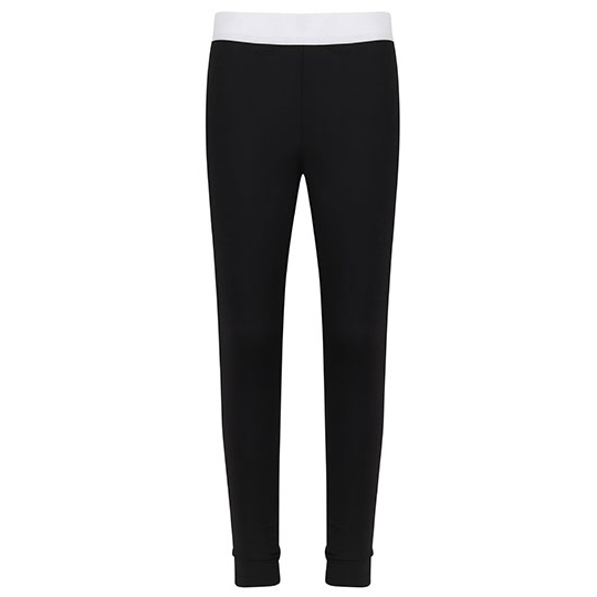 Legginsy dziecięce z elastycznym pasem - Black & White