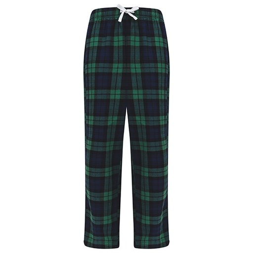 Spodnie Luzne Flanelowe Bawelniane SM83 - Navy-Green Check