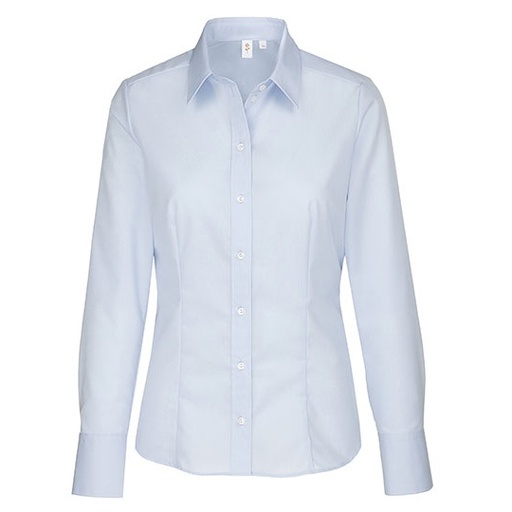 Bluzka Damska Klasyczna Bawełniana Fil a Fil SN080604 - Light Blue