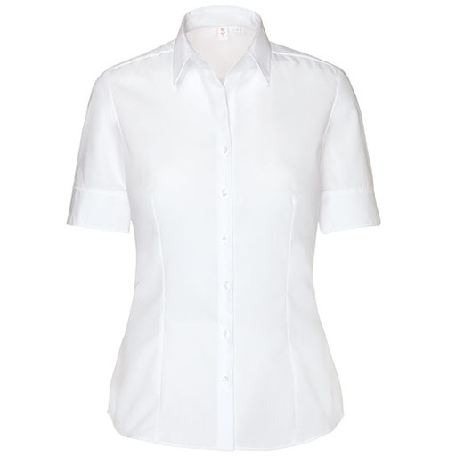 Bluzka Damska Klasyczna Bawełniana Fil a Fil SN080605 - White