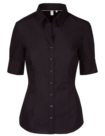 Damska bluzka Slim Fit z krótkim rękawem - Black