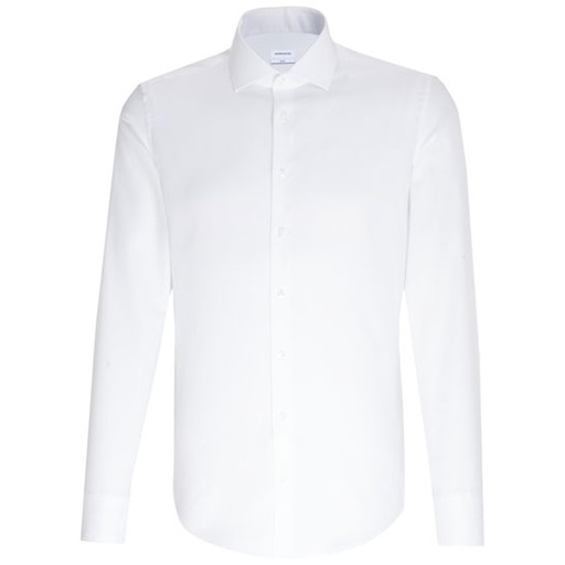 Koszula meska oxford dopasowana z dlugim rekawem SN293677 - White