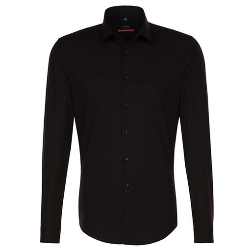 Koszula Męska Slim Fit z Długim Rękawem SN675198 - Black