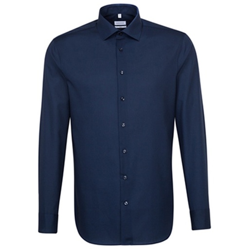 Koszula Męska Slim Fit z Długim Rękawem SN675198 - Dark Blue
