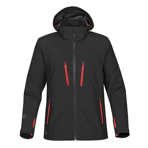 Męska kurtka softshell ST83 - Black & Bright Red
