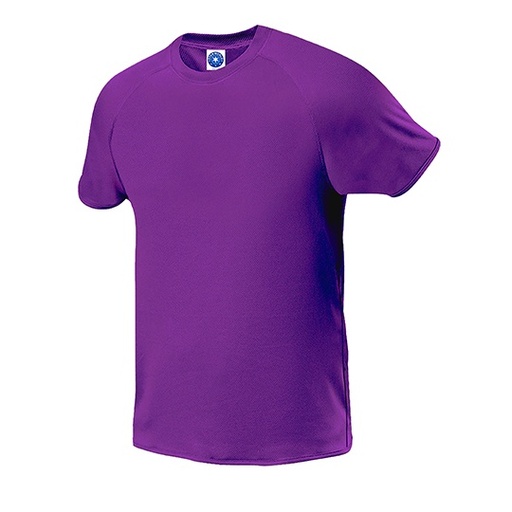 T-shirt Meski Raglanowy Odprowadzajacy Wilgoc SW300 - Fluorescent Purple
