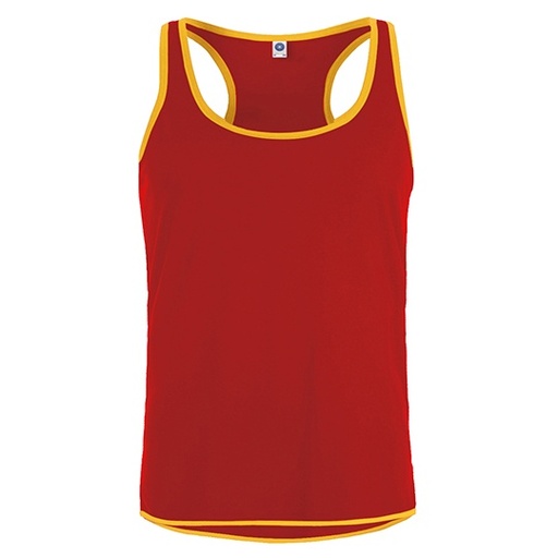 Kamizelka Sportowa Kontrastowa Odprowadzajaca Wilgoc SW305 - Fiesta Red & Gold
