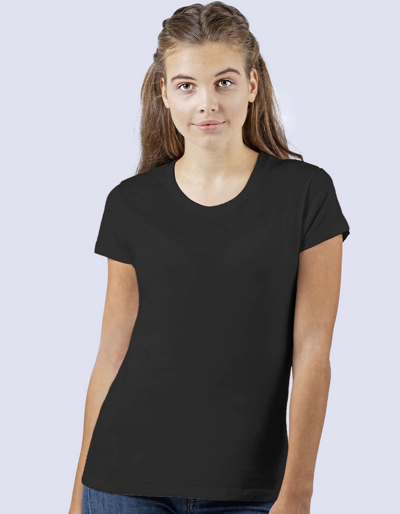 Dopasowany t-shirt damski z bawełny organicznej, krótki rękaw - Atoll