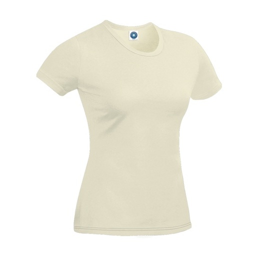 T-shirt Damski Dopasowany Bawełna Organiczna SWGL2 - Natural