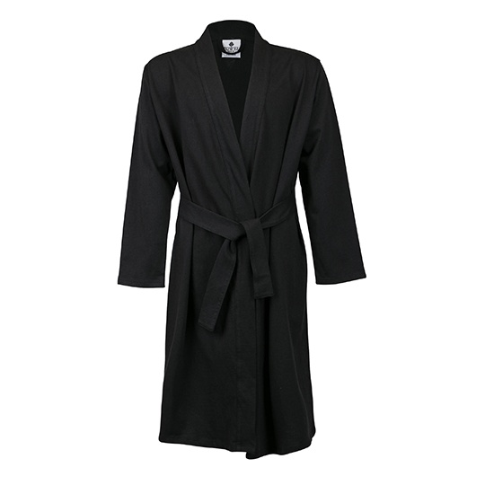 Szlafrok dziecięcy kimono z lekkiej dzianiny - Black