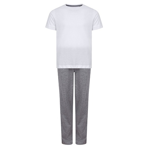 Pizama Dziecięca Bawełniana TC059 - White & Heather Grey