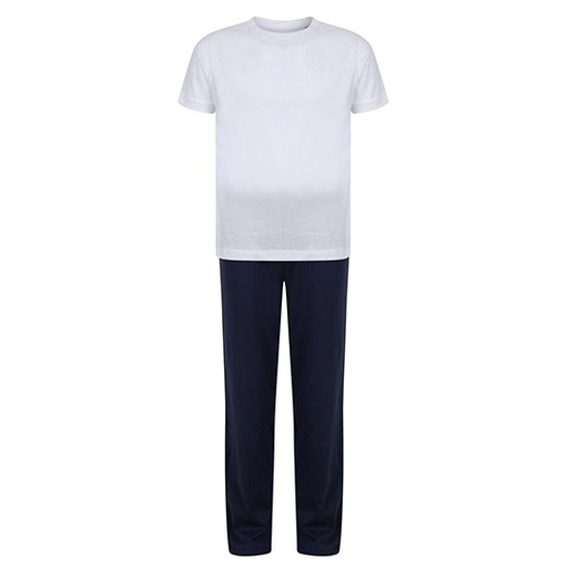 Pizama Dziecieca Bawelniana TC059 - White & Navy