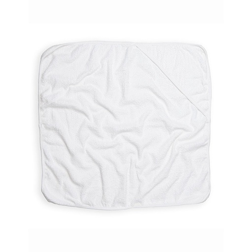 Recznik Niemowlecy z Kapturem Frota Bawelniana TC36 - White & White