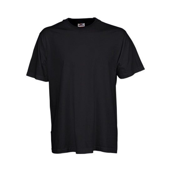 T-shirt bawełniany klasyczny krótki rękaw - Black