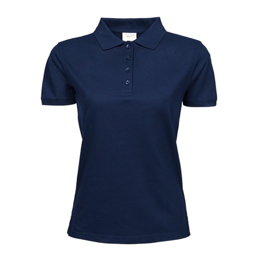 Koszulka Polo Damska Klasyczna Bawelna Pique TJ1401 - Navy