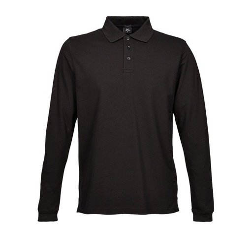 Męskie Polo Slim z Długim Rękawem TJ1406 - Black
