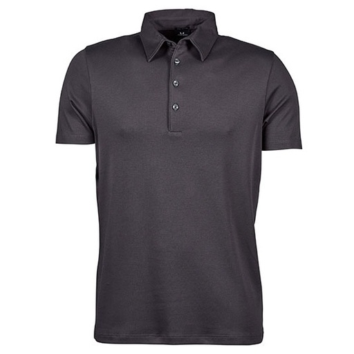 Koszulka Polo Męska Slim Fit Bawełniana Interlock TJ1440 - Dark Grey (Solid)