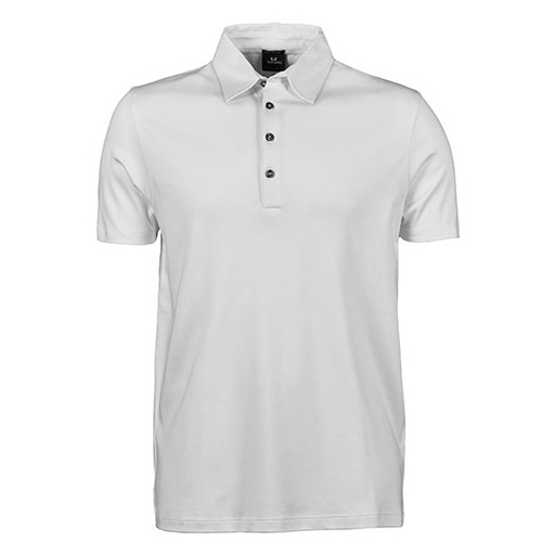 Koszulka Polo Męska Slim Fit Bawełniana Interlock TJ1440 - White