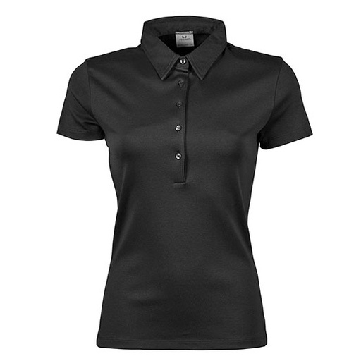 Damskie polo bawełniane slim TJ1441 - Black