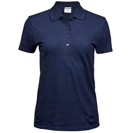 Koszulka Polo Damska Dopasowana Bawelna Organiczna TJ145 - Denim