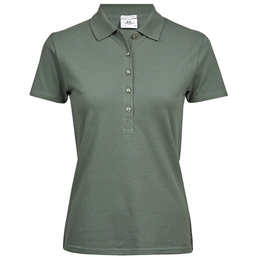 Damskie polo slim TJ145 - Leaf Green