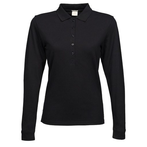 Damskie polo slim TJ146 - Black