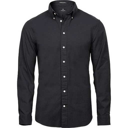 Koszula Meska Dopasowana Oxford Stretch TJ4000 - Black