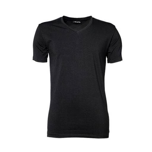 T-shirt Slim z dekoltem V TJ401 - Black