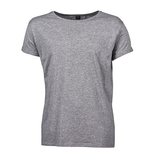 Męski T-shirt z podwijanymi rękawami TJ5062 - Heather Grey