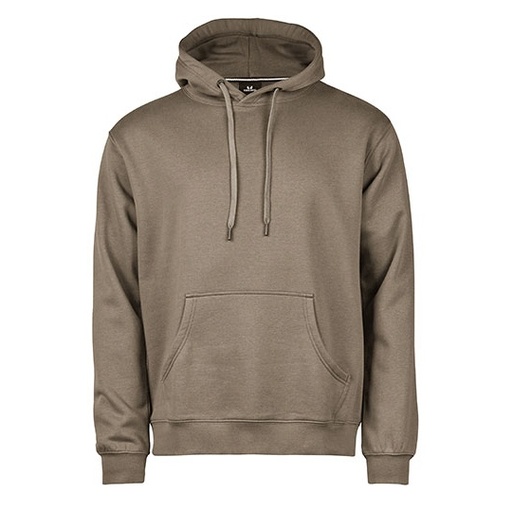 Bluza z Kapturem Klasyczna Bawelniana Szczotkowana TJ5430 - Clay