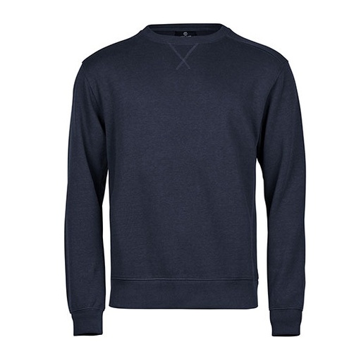 Bluza Okragly Dekolt Bawelniana Czesana TJ5504 - Navy
