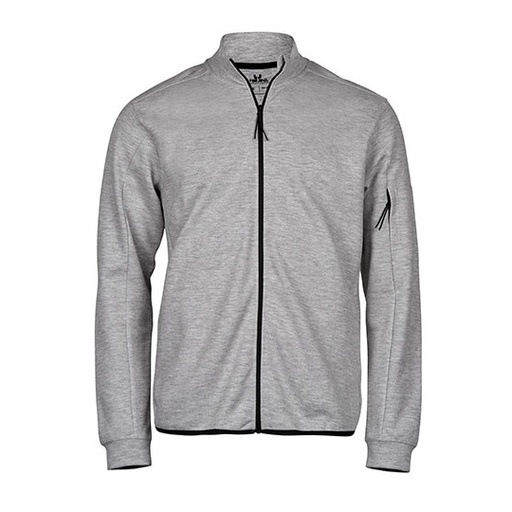 Bluza Sportowa Z Zamkiem Bawelna Czesana TJ5704 - Heather Grey
