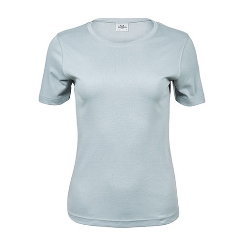 T-shirt Damski Slim Interlock Bawełna Organiczna TJ580N - Ice Blue