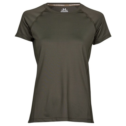 Koszulka Damska Slim Odprowadzajaca Wilgoc TJ7021 - Deep Green