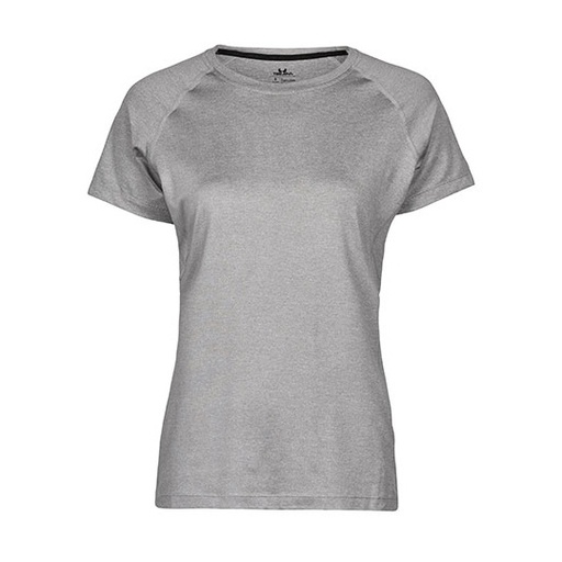 Koszulka Damska Slim Odprowadzajaca Wilgoc TJ7021 - Grey Melange