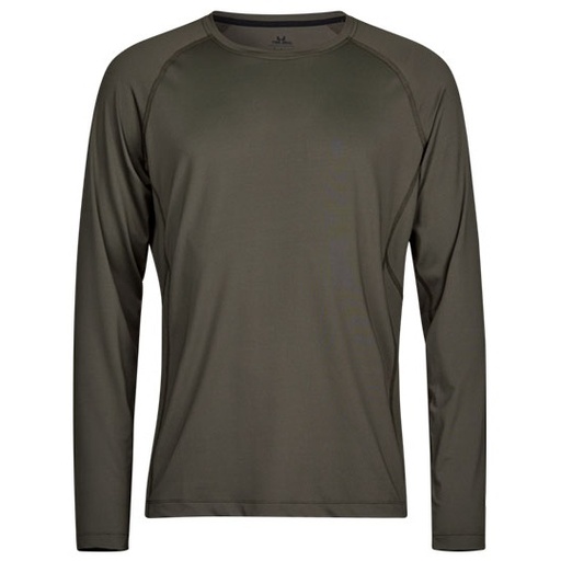 Koszulka Sportowa Długi Rękaw Slim Mikropoliester CoolDry TJ7022 - Deep Green