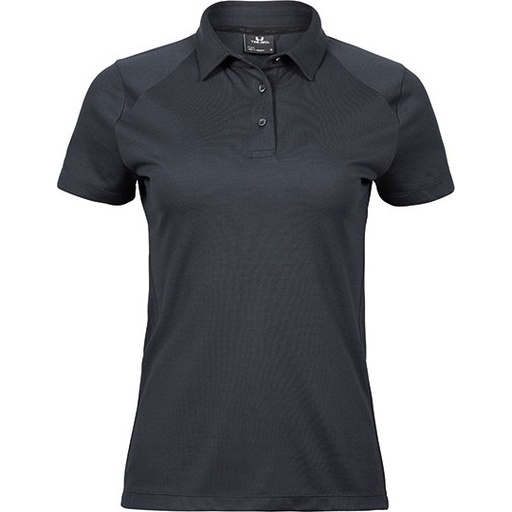 Damskie Polo Sportowe Slim TJ7201 - Dark Grey (Solid)